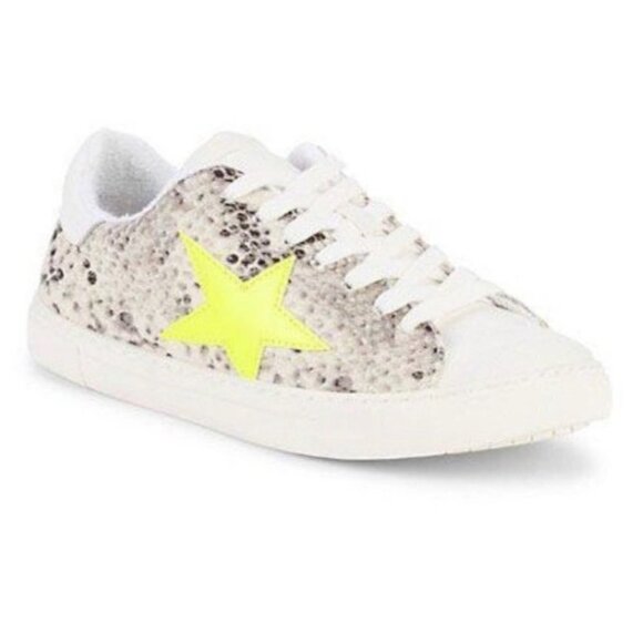 Steven By Steve Madden Women's Reeves Python Snake Neon Star Sneaker Size 8.5 - Picture 1 of 10